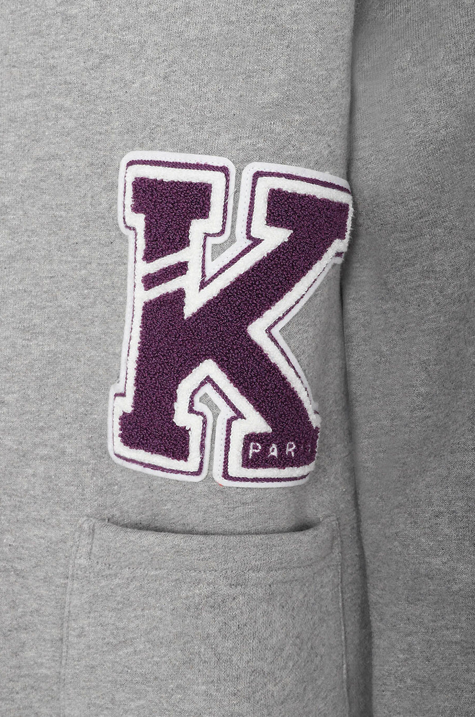 KENZO Geknöpfter Sweat-Cardigan Varsity K Herren GRAU 7