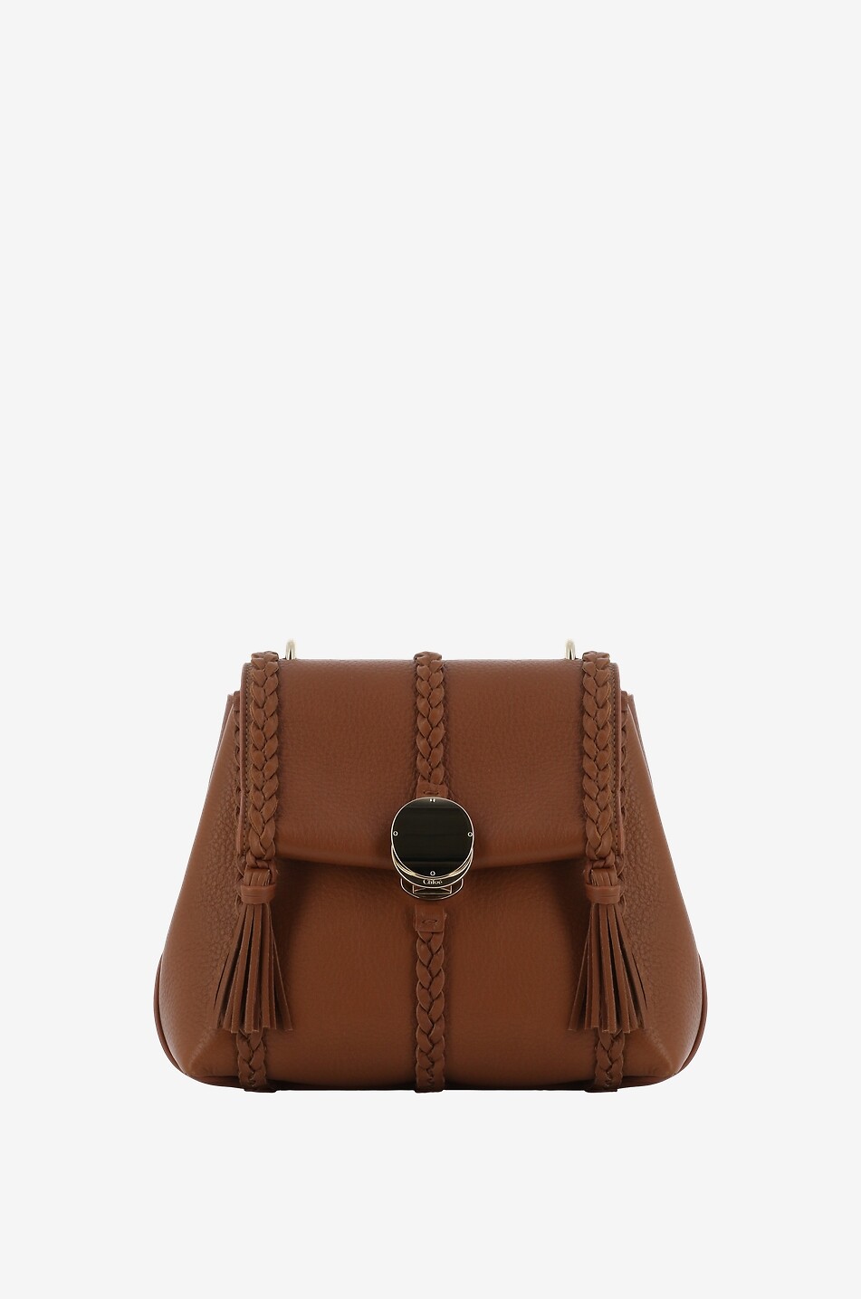 CHLOE Penelope Small grained leather shoulder bag Women BROWN 1