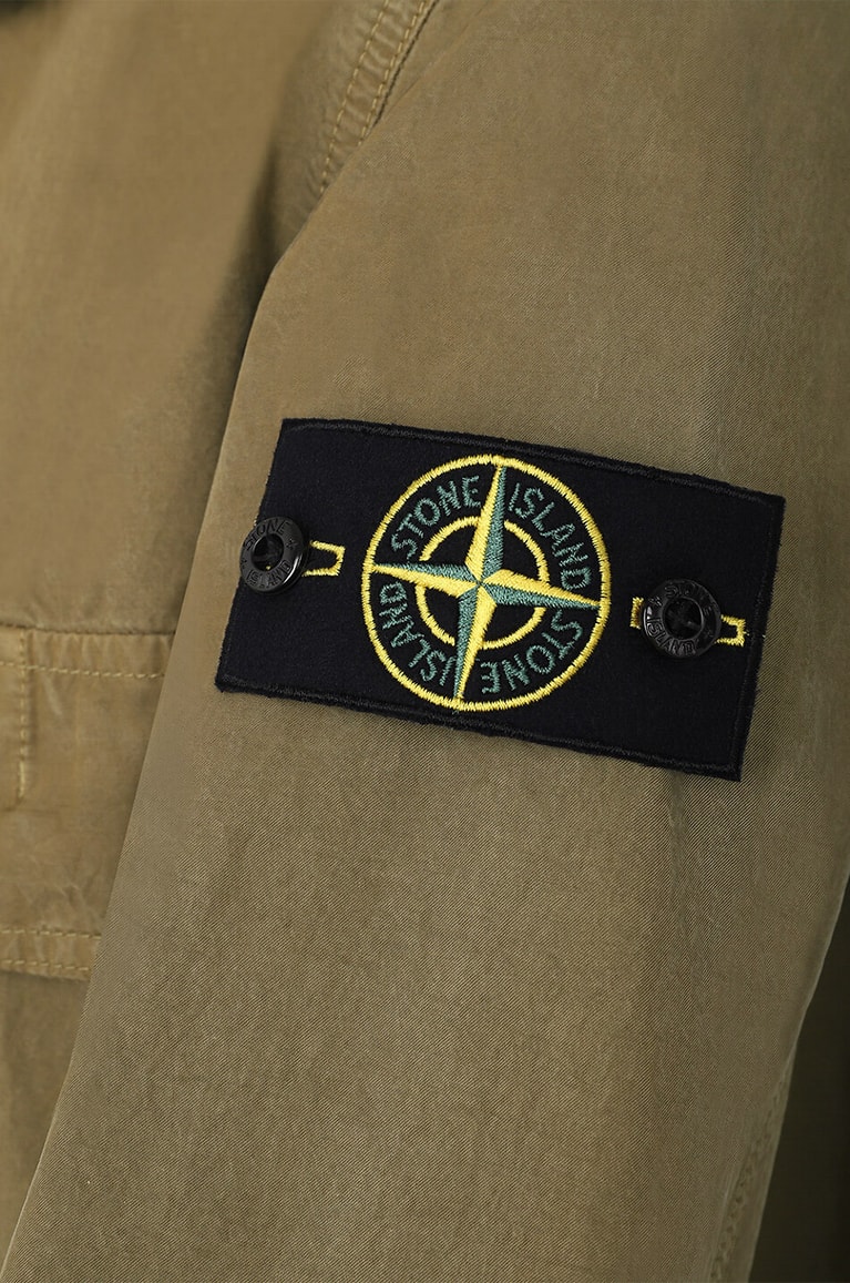 STONE ISLAND Hemdjacke aus Used-Look-Gabardine mit Kapuze Herren [akeneo-beigefonce] 3