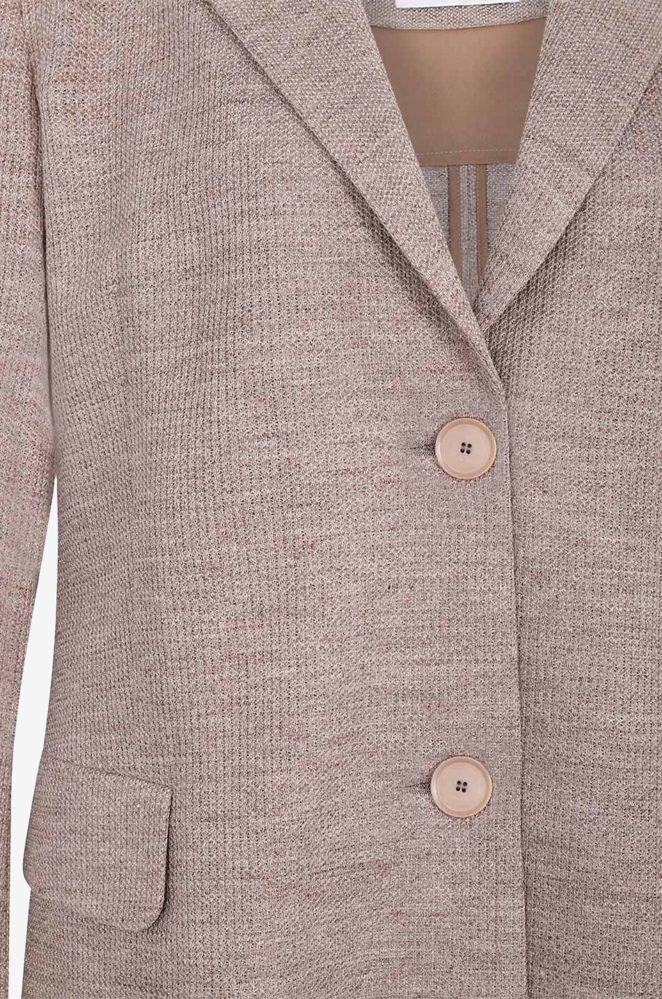 MANZONI 24 Blazer aus Leinen Viskose und Baumwolle Damen BRAUN 3