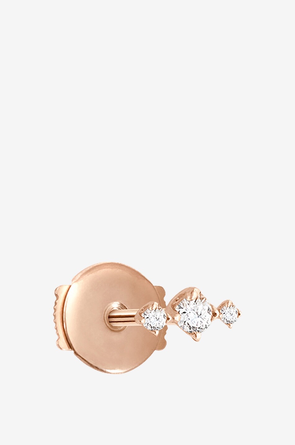 Einzelner Ohrstecker aus Roségold und Diamanten Stardust