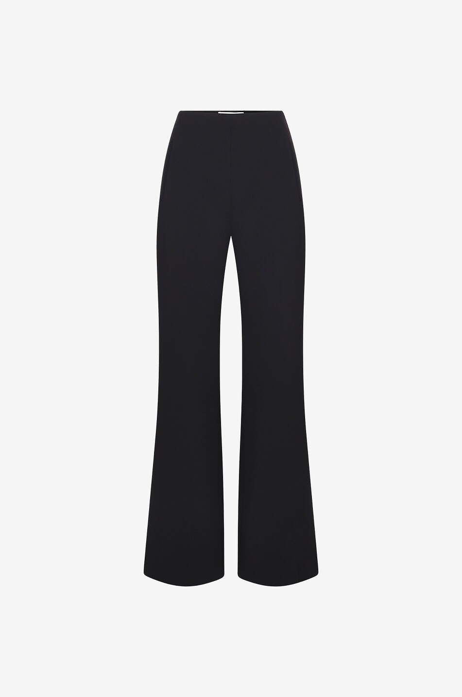 Wide-leg high-rise cady stretch trousers
