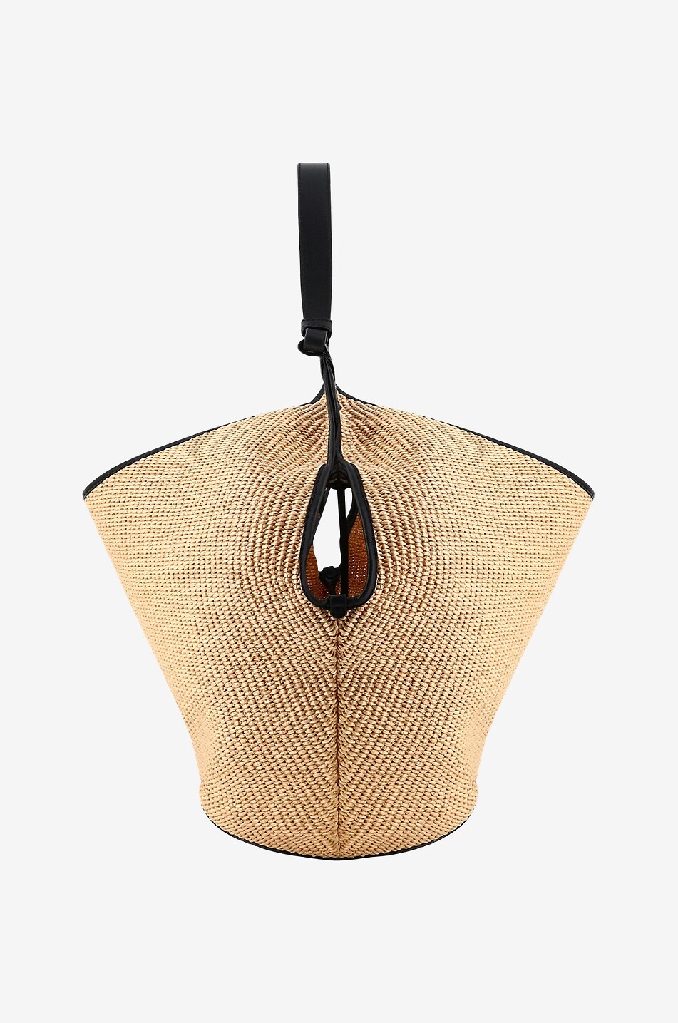 KHAITE The Medium Lotus raffia and leather tote bag Women BEIGE 4