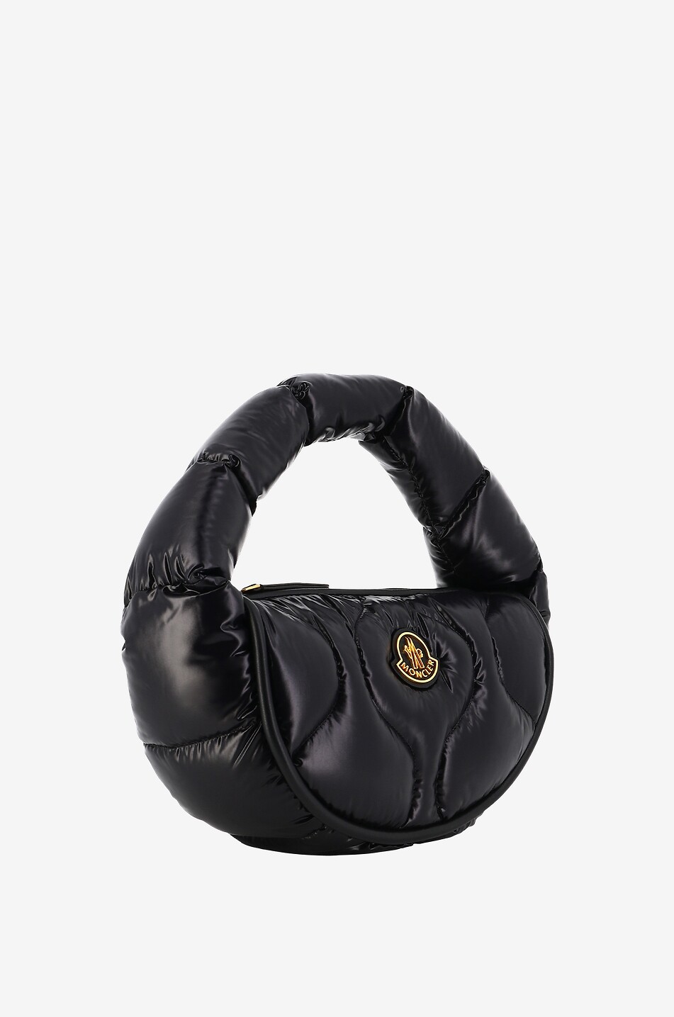 MONCLER Hobo-Tasche aus gestepptem Nylon und Leder Delilah Damen SCHWARZ 2