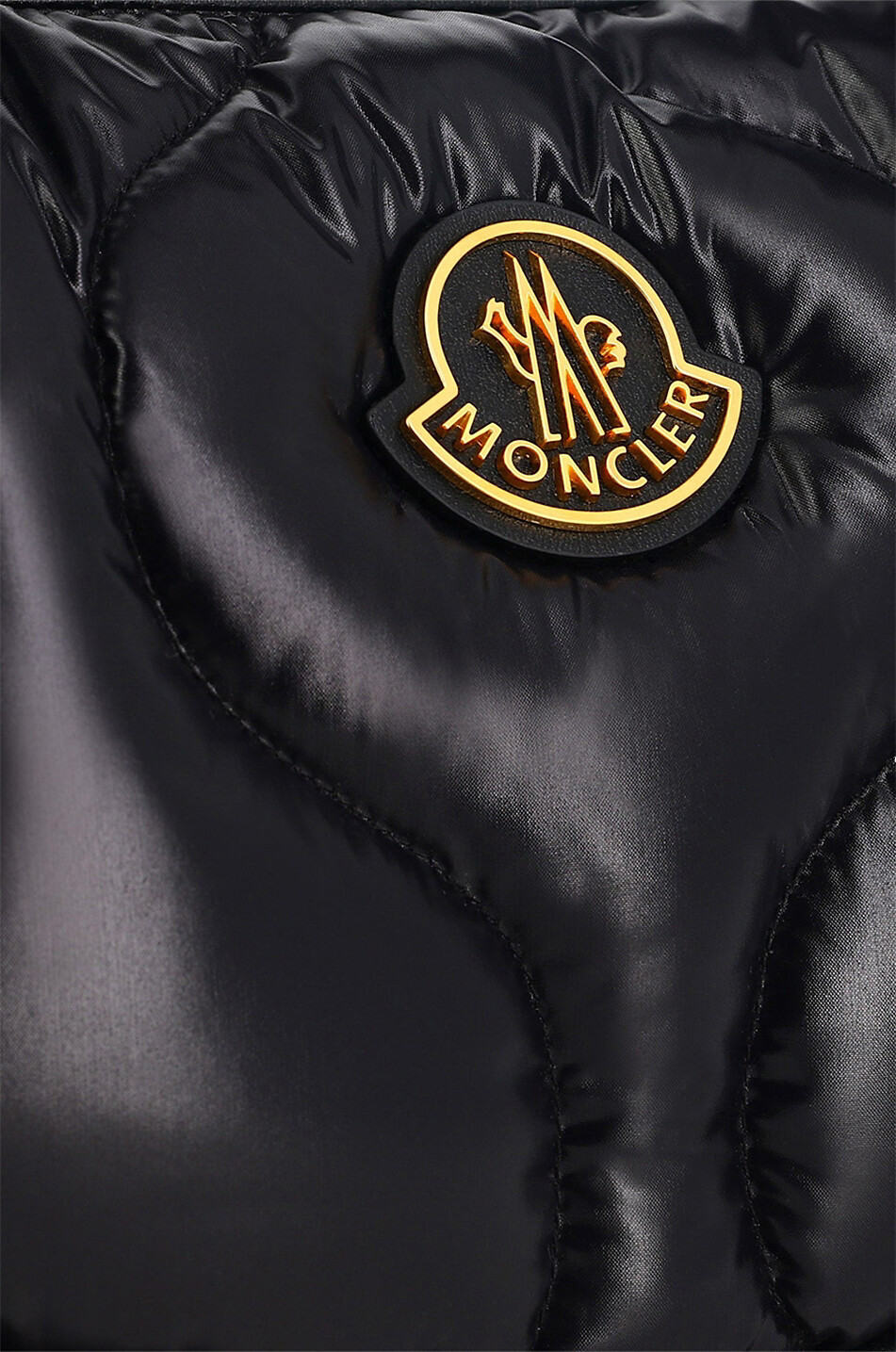 MONCLER Hobo-Tasche aus gestepptem Nylon und Leder Delilah Damen SCHWARZ 5