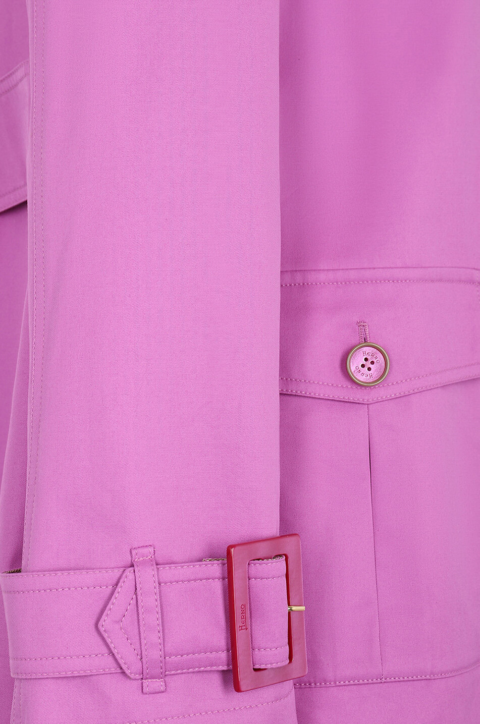 HERNO A-förmiger kurzer Trenchcoat aus wasserabweisendem Twill Delon Damen MITTELROSA 3