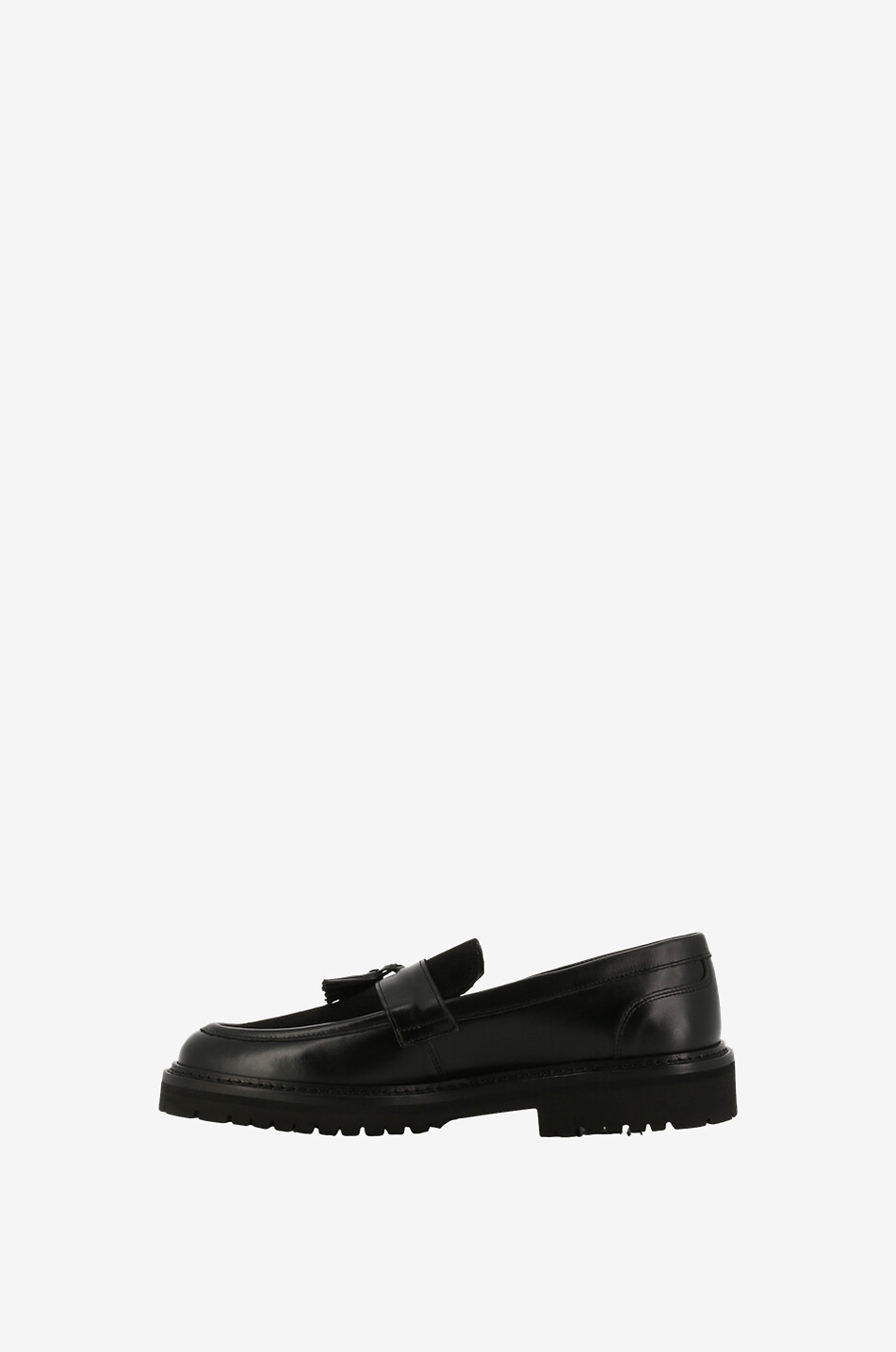VINNY'S Richee leather tassel loafers Men BLACK 3