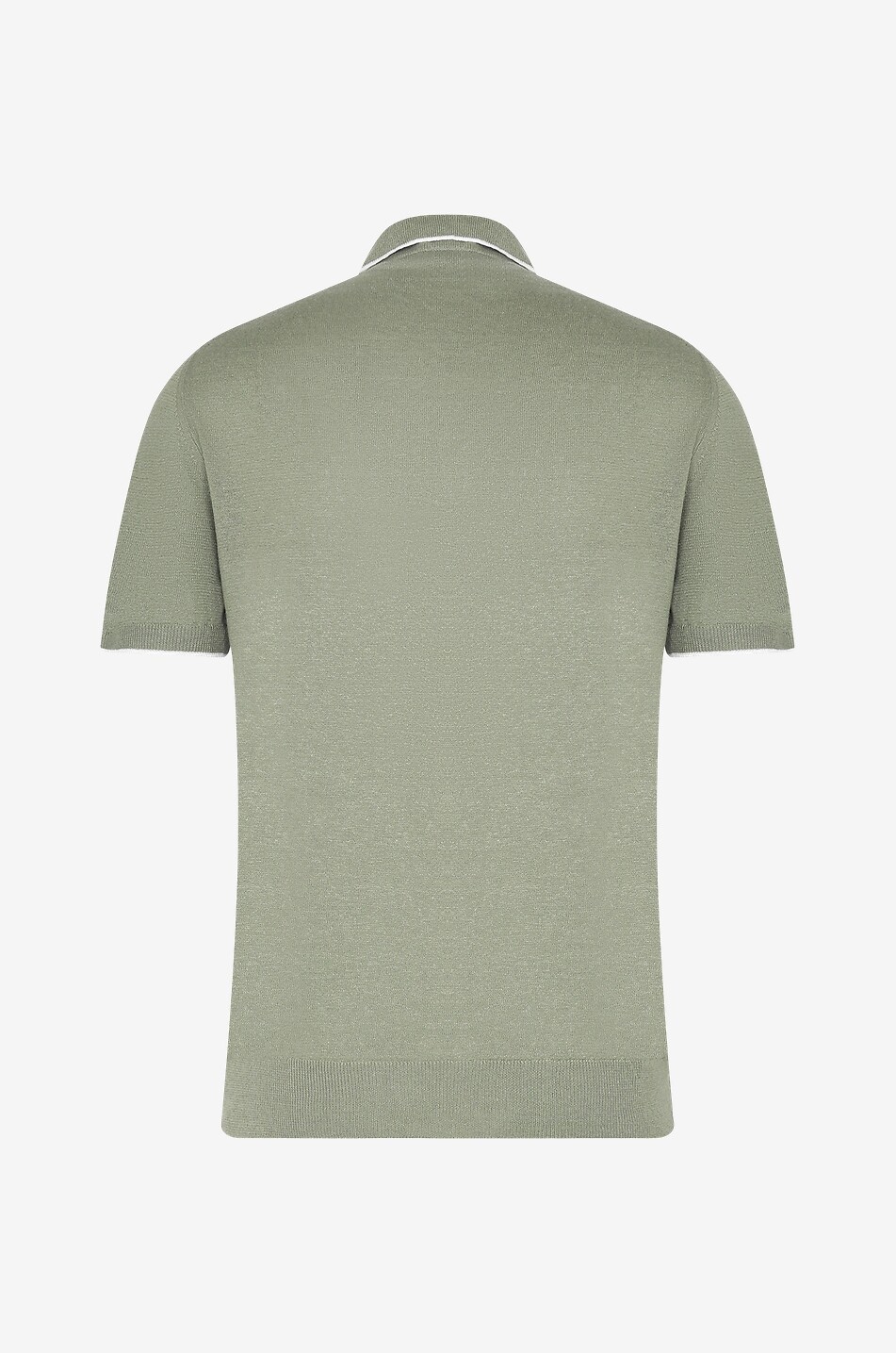 FEDELI Kurzärmeliger Pullover aus Leinen und Baumwolle Most MM Herren MITTELGRÜN 2