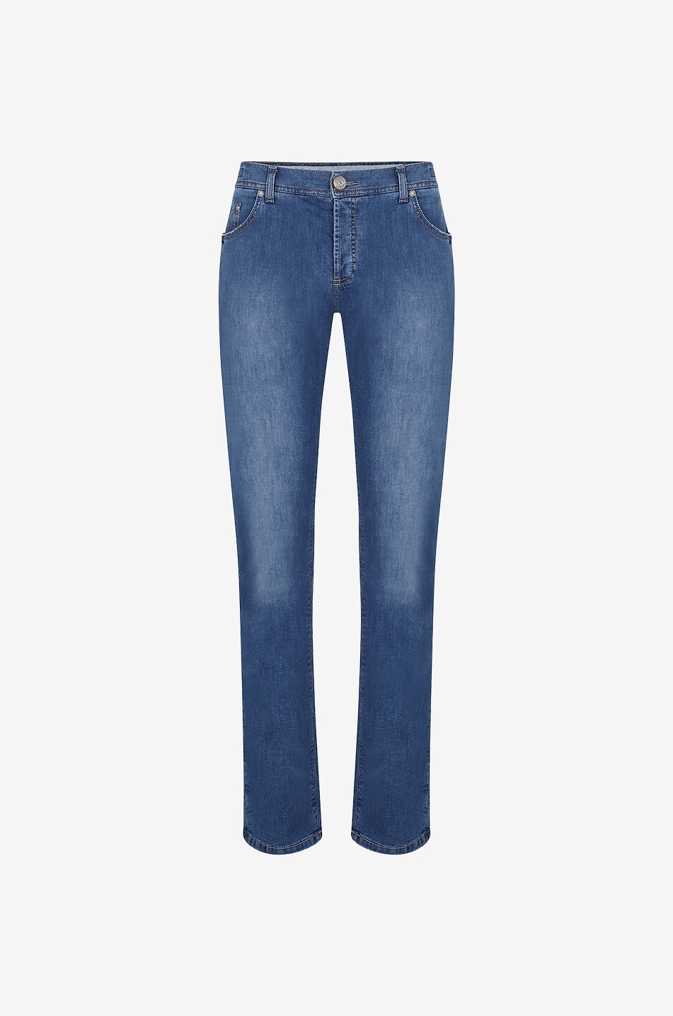 Slim Jeans aus Baumwolle und Leinen Tokyo