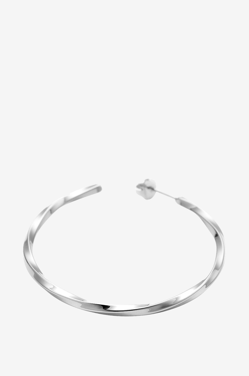 UN CHIC FOU Mono-créole en argent Twist Large Femme ARGENT 1