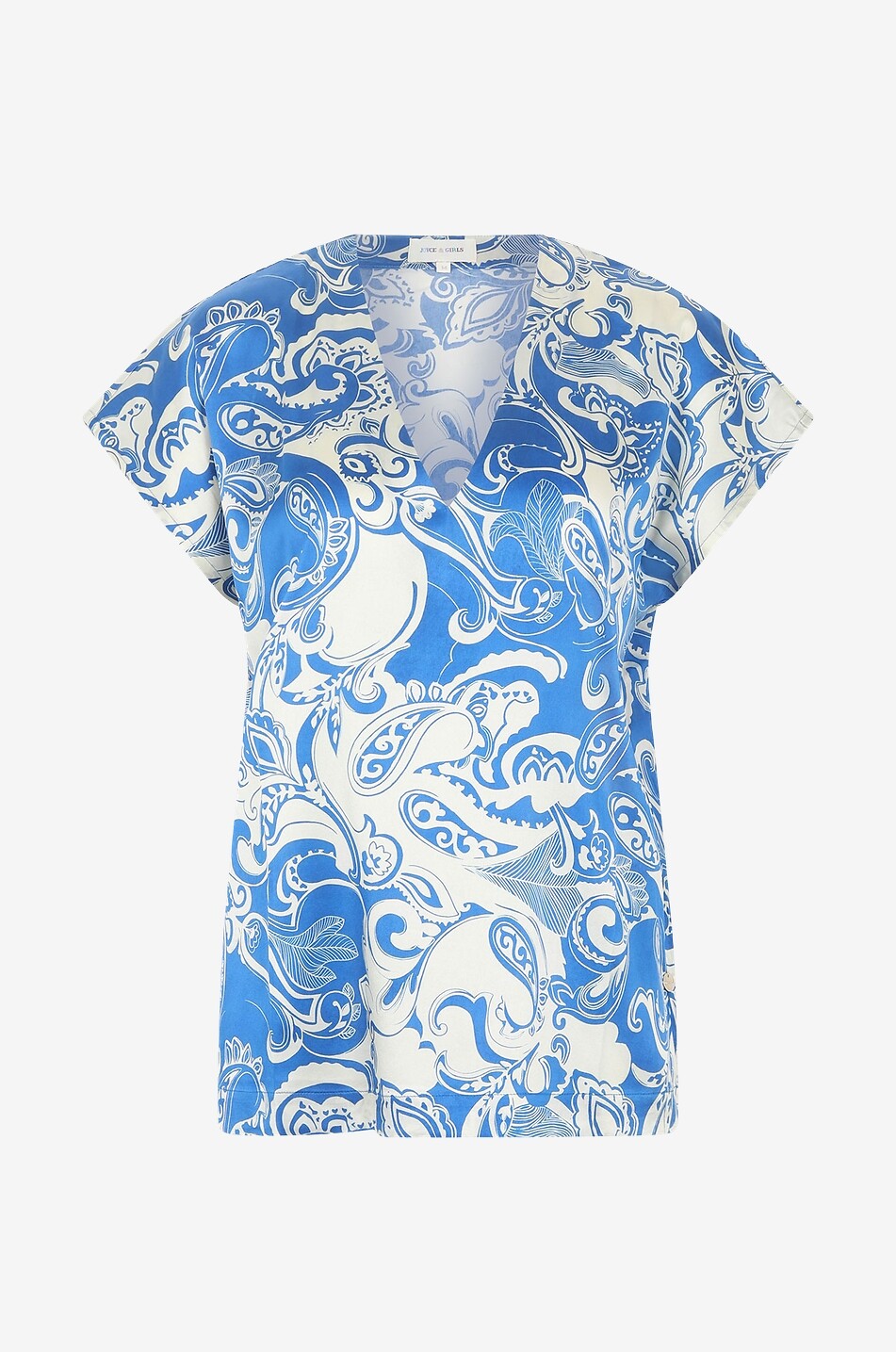 Top à manches courtes en soie Bastia