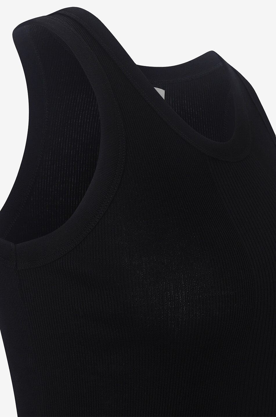 LOULOU STUDIO Top sans manches en coton Pima Limba Femme NOIR 3