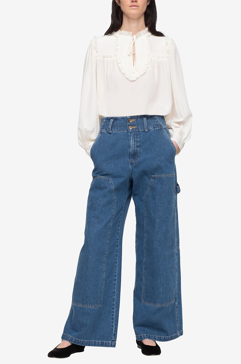 Blouse à manches longues en soie Soraya