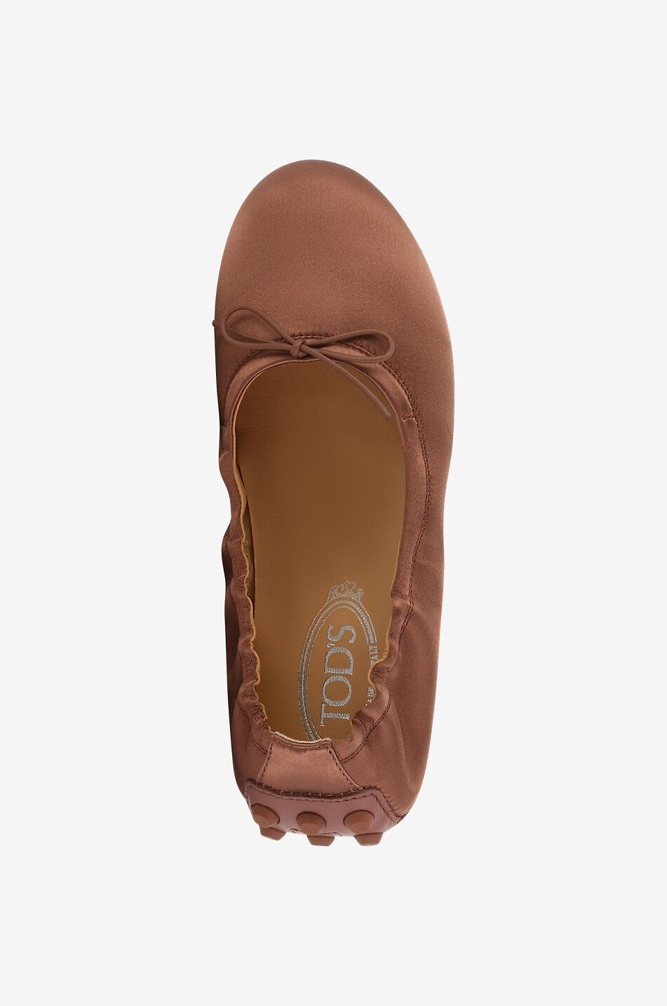 TOD'S Mocassins en satin et cuir Bubble Femme MARRON 4