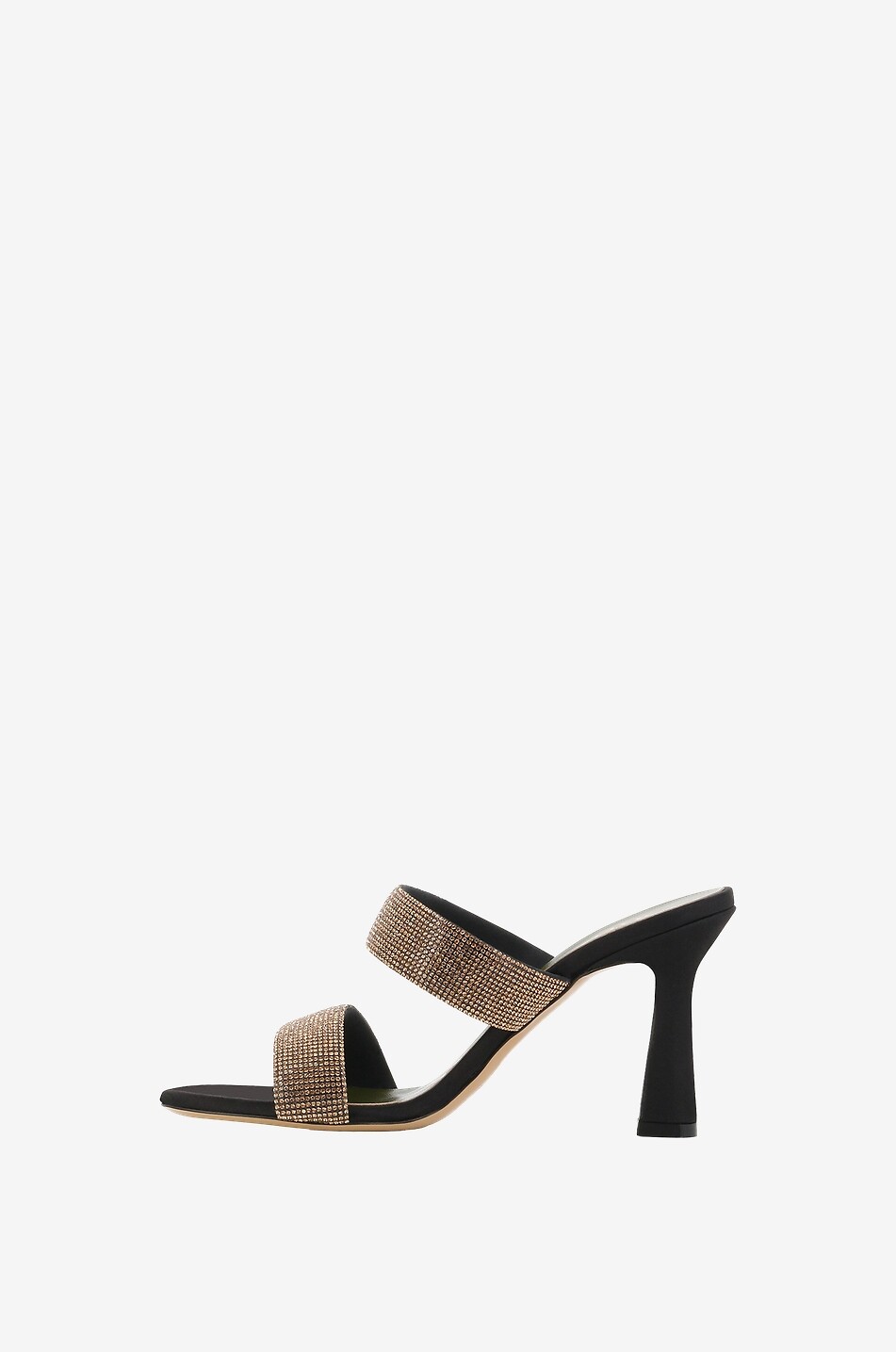 Curry Flora satin heeled mules