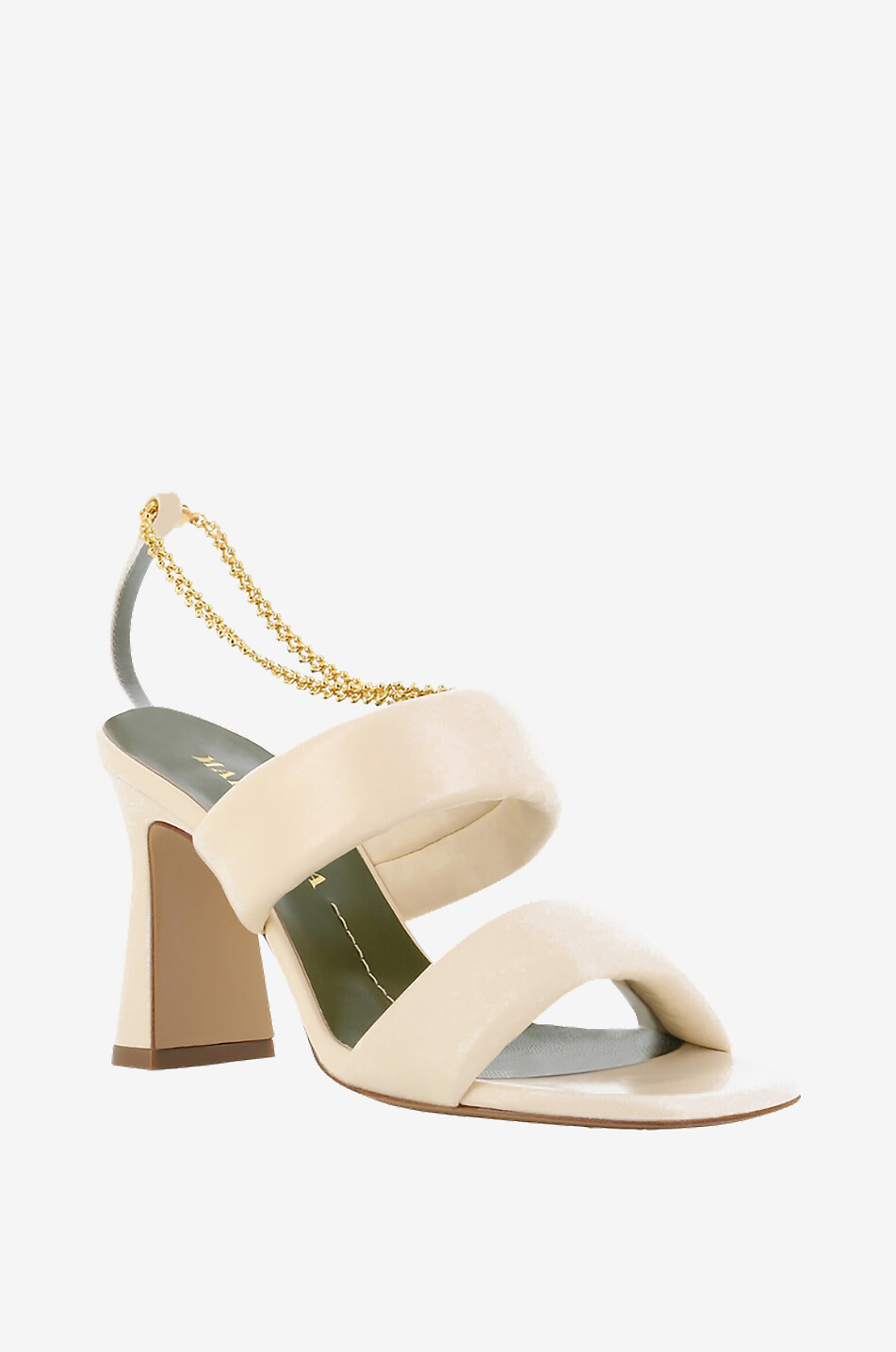 MARIA LUCA Sandalen mit Absatz aus Leder Ivory Fabiola Damen CREMEFARBEN 1