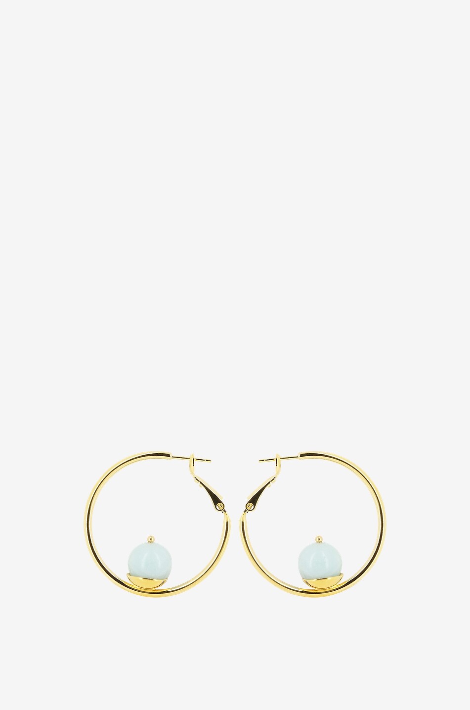 D'ESTRËE Créoles dorées avec howlite Sonia S Femme BLEU 1