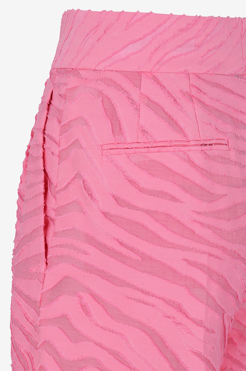 THE ATTICO Tiger-Jacquardhose mit weitem Bein Gary Damen ROSA 3