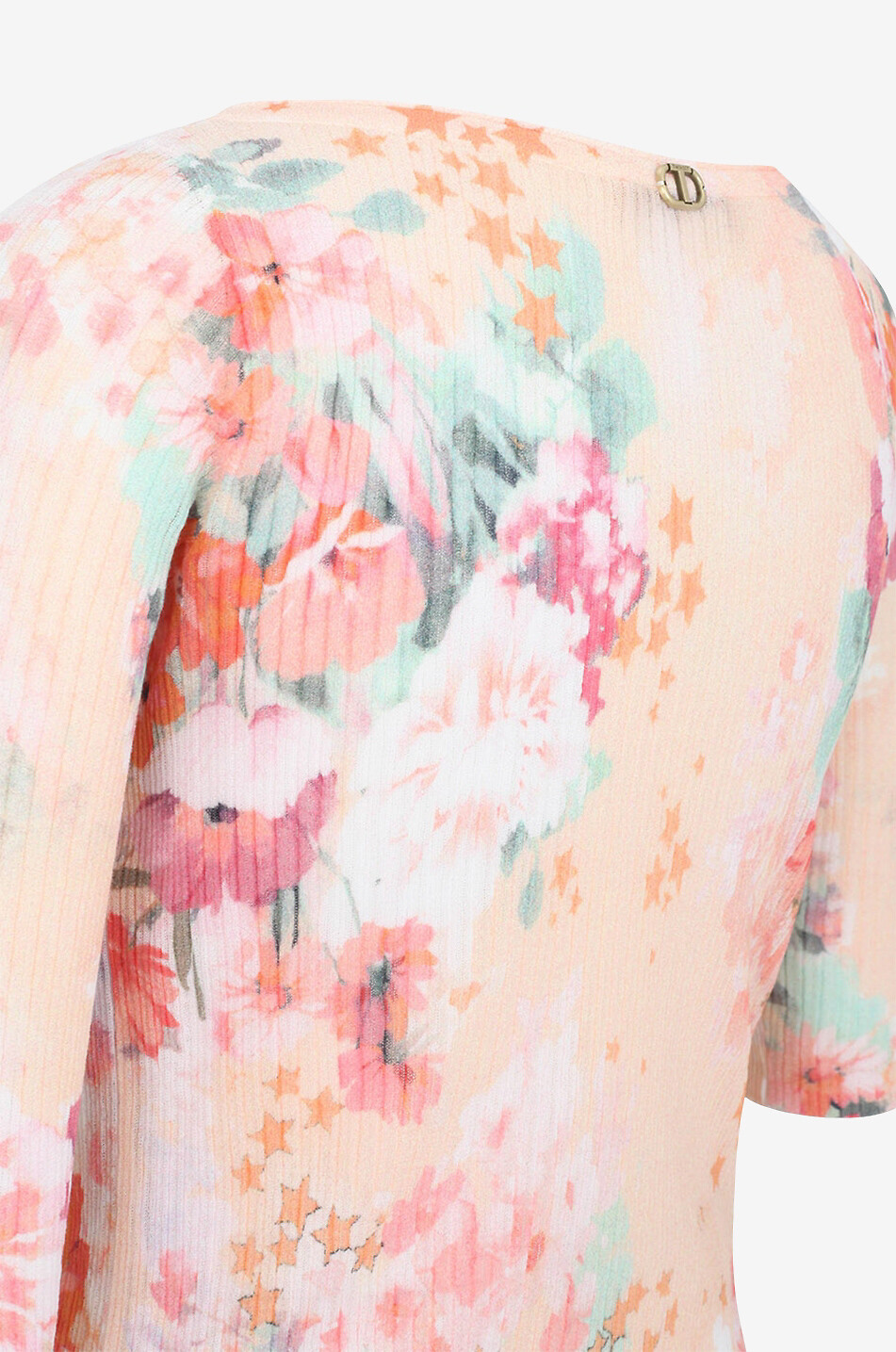 TWINSET Top manches trois-quarts en coton Femme MULTICOLORE 3