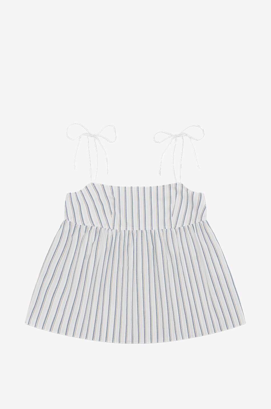 Trägertop aus gestreiftem Seersucker