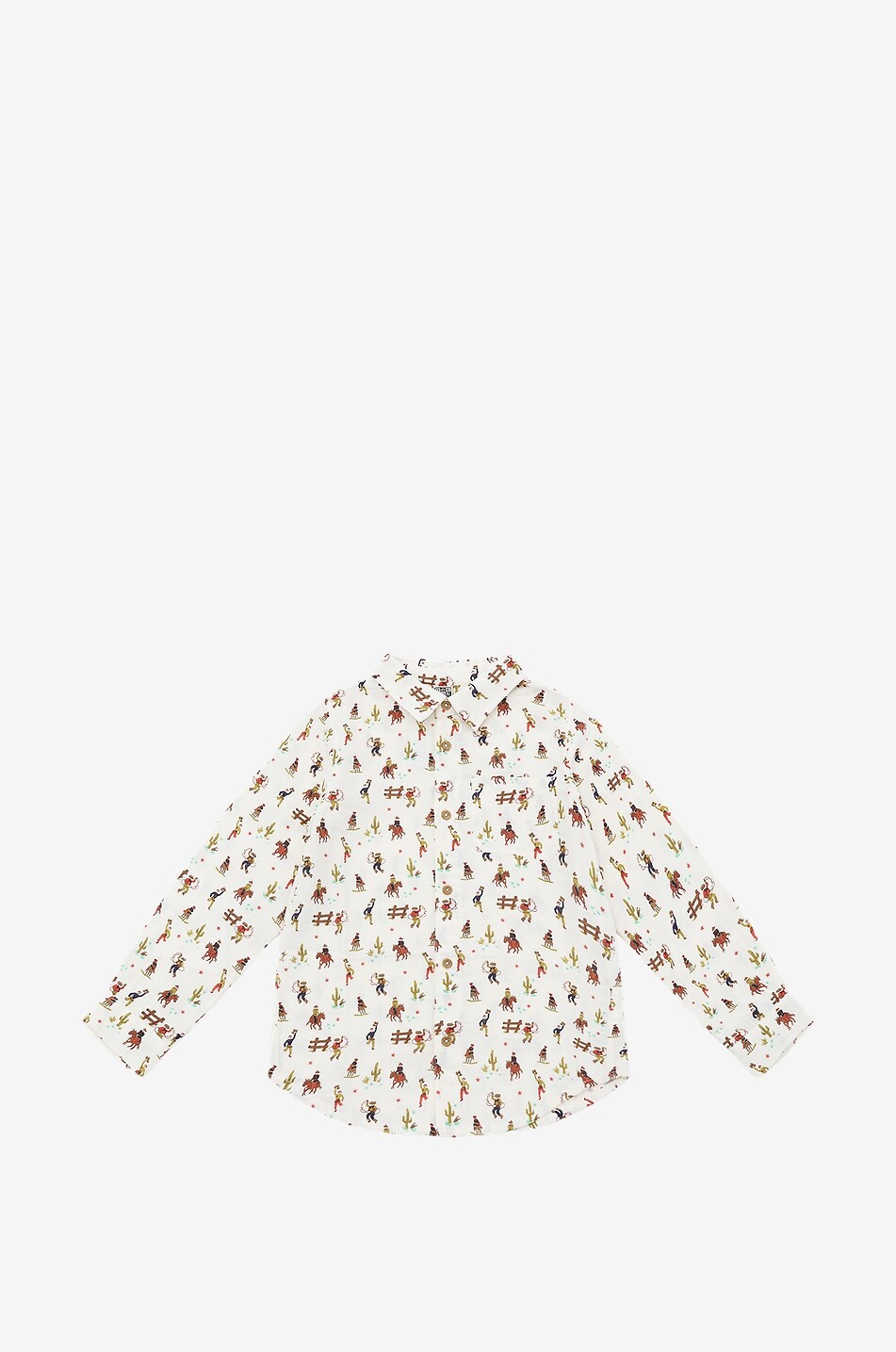 Cowboy cotton long-sleeved shirt