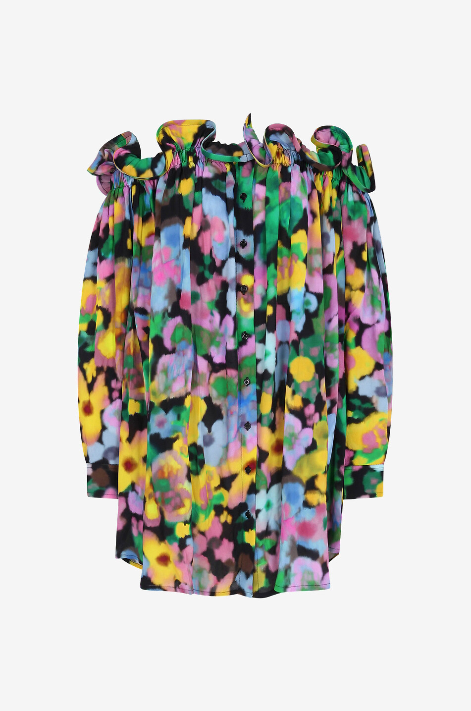 Sunset floral off-shoulder mini dress