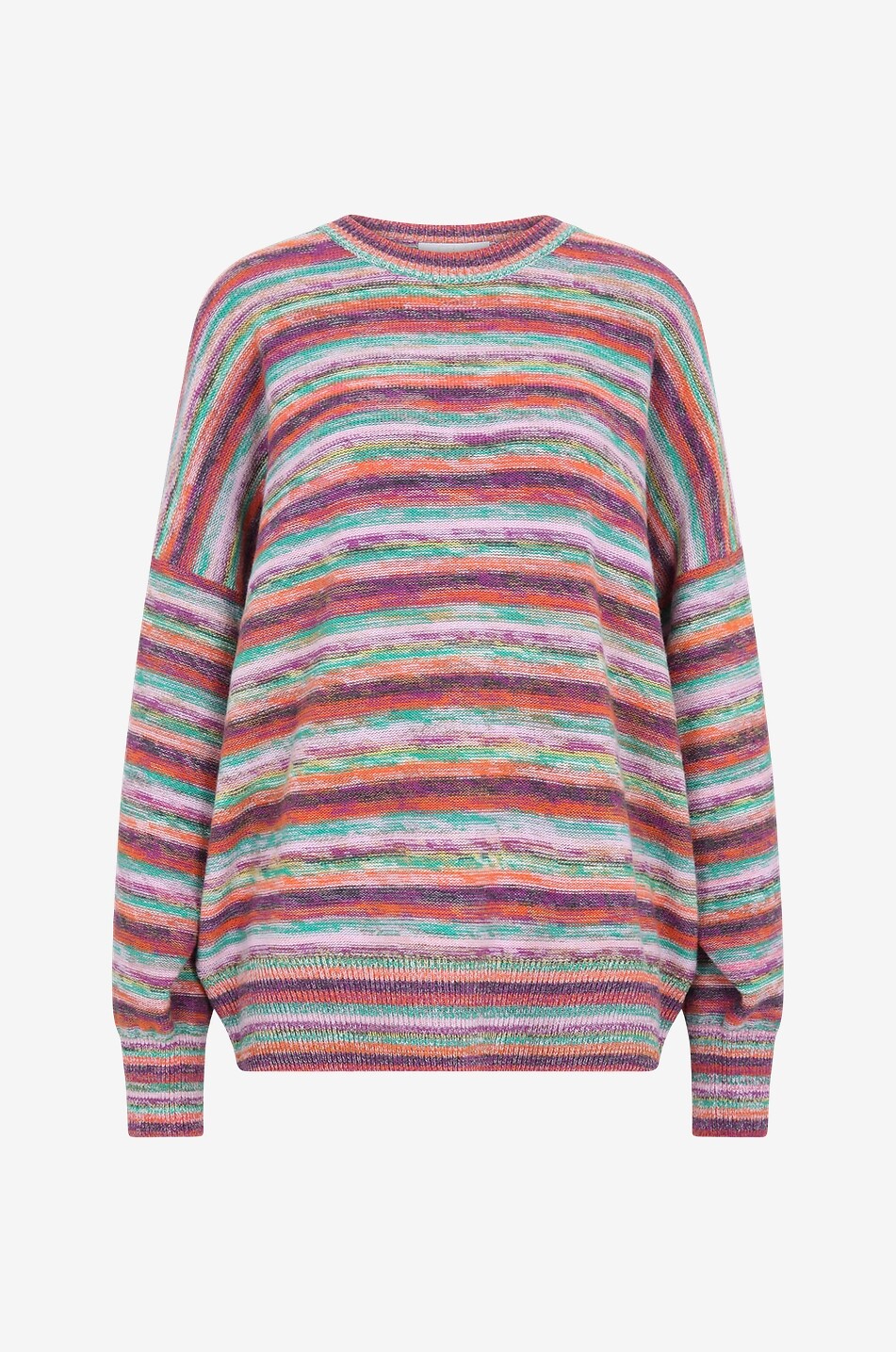 Gestreifter Oversize-Pullover aus Wolle und Kaschmir