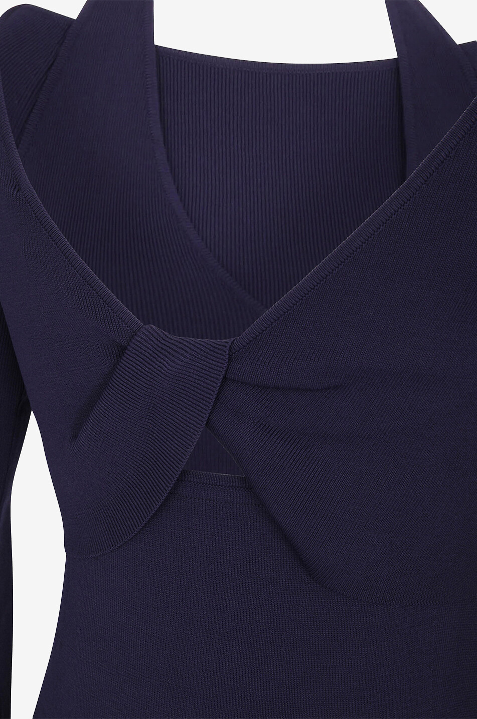 Robe en maille dos nus 2-en-1
