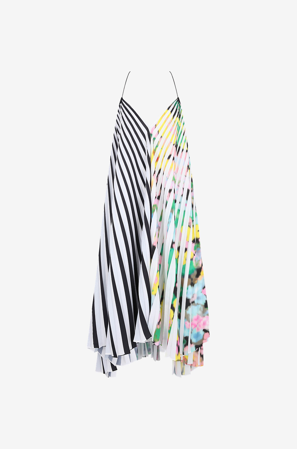 3D pleated midi dress