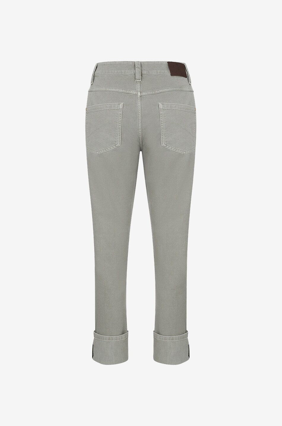 BRUNELLO CUCINELLI Garment-Dyed mid-rise straight-leg jeans Women LIGHT KHAKI 2