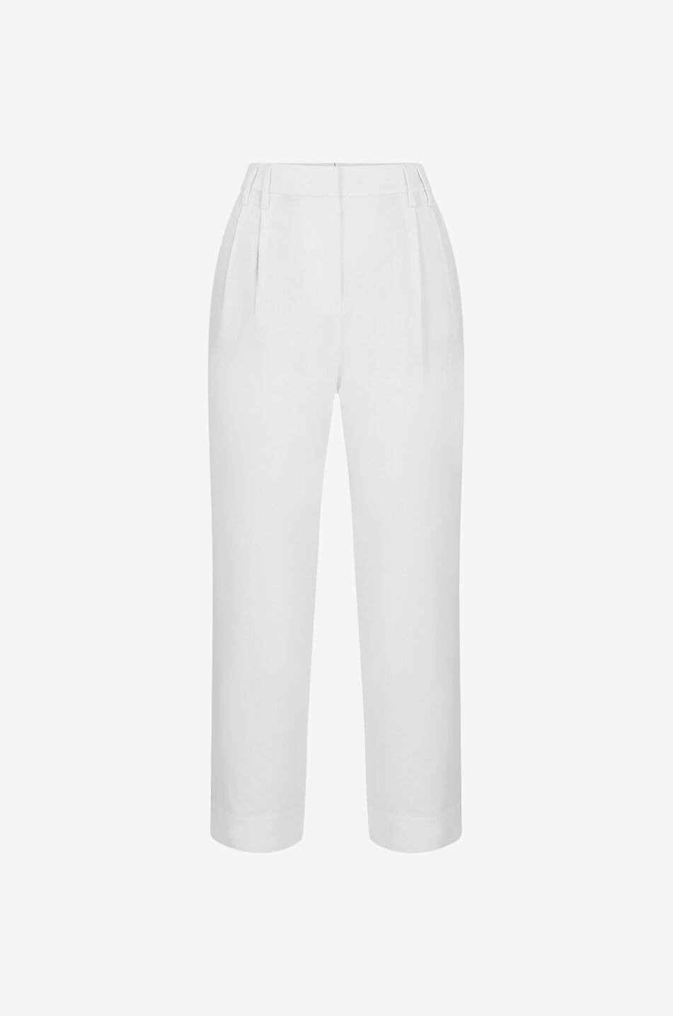 Pantalon carotte à pinces en coton Silvy