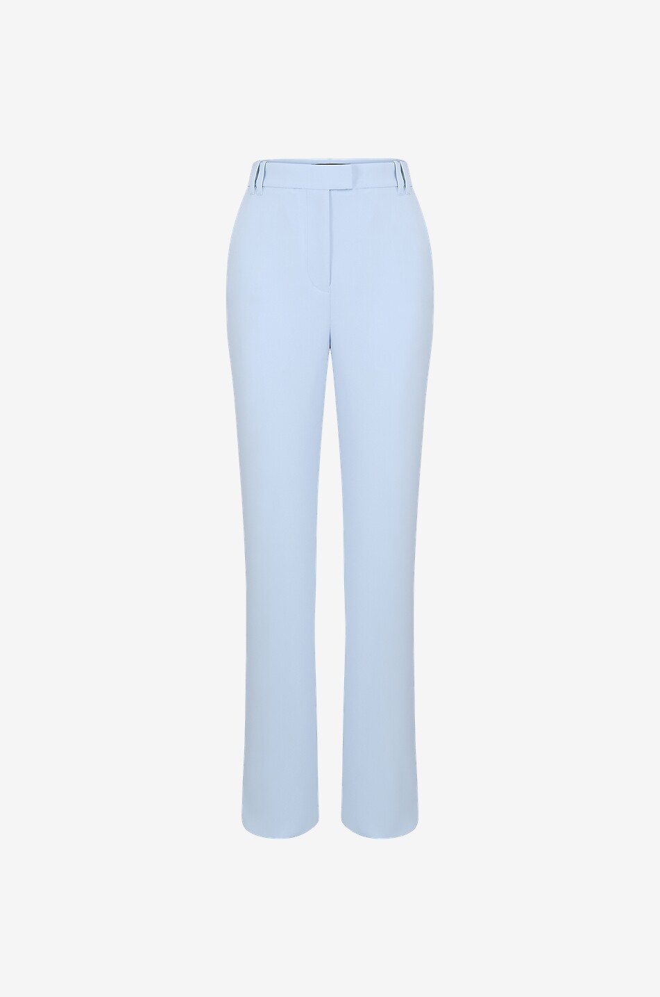 Fluid straight-leg crepe trousers