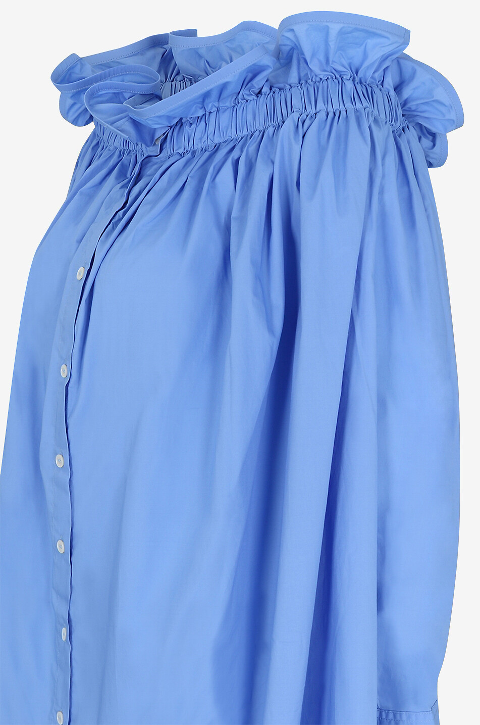 AZ FACTORY Langes schulterfreies Hemdkleid Sunset Damen BLAU 3