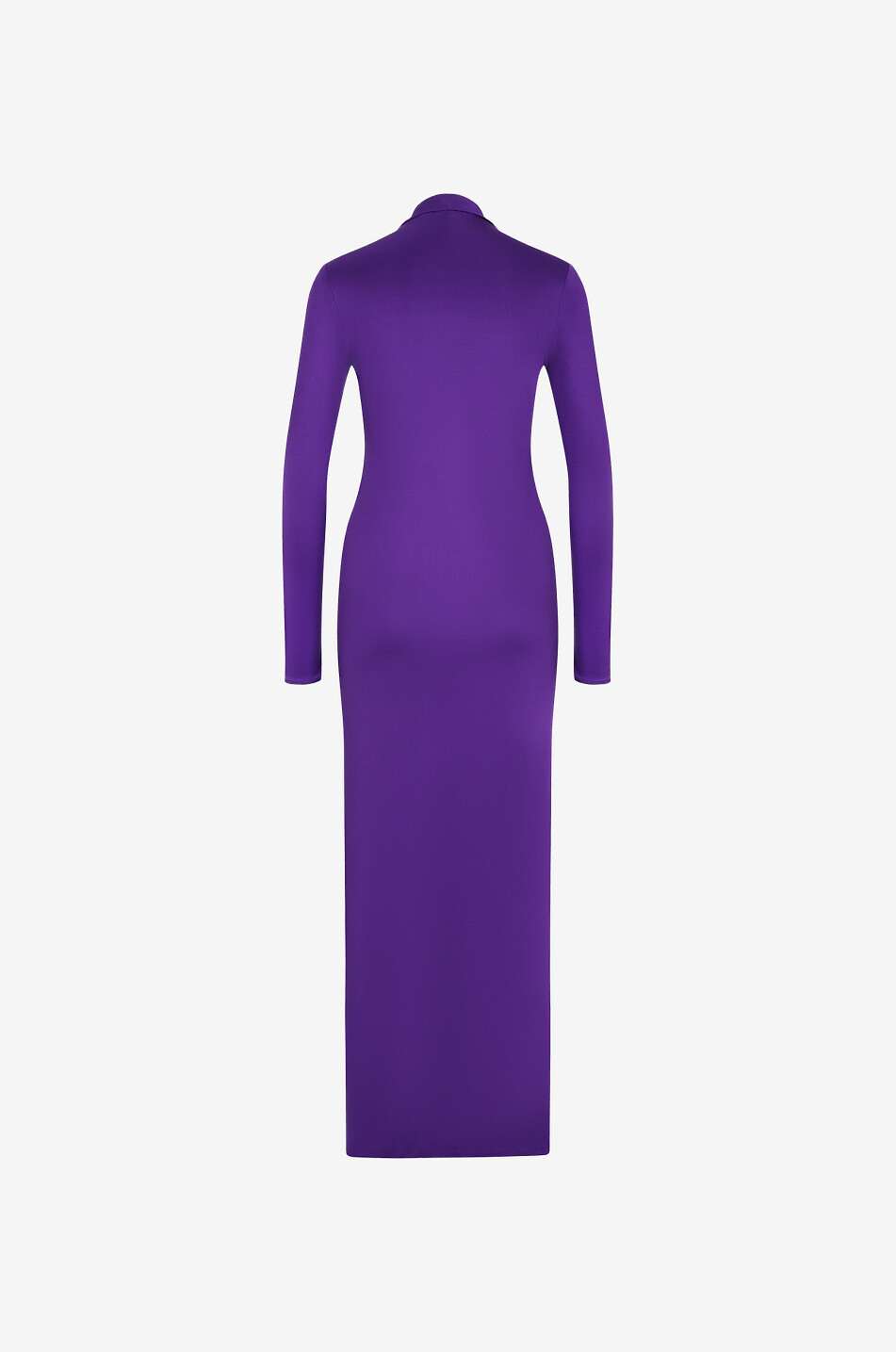 Robe longue en satin à encolure cascade