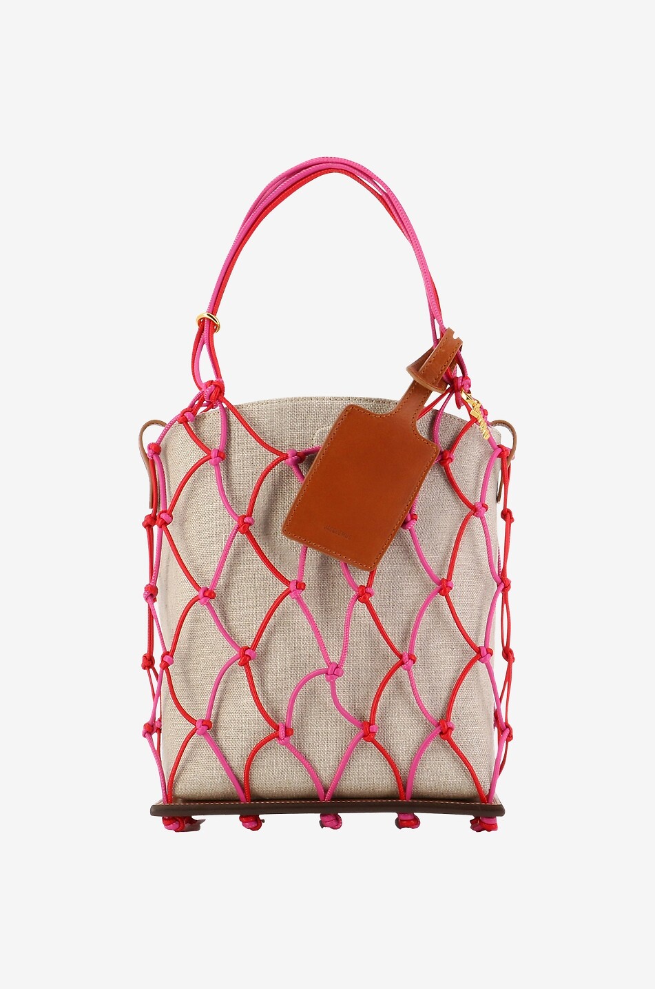 JACQUEMUS Bucket-Tasche aus Canvas und Leder Le Petit Filet Pralu Damen BUNT 1