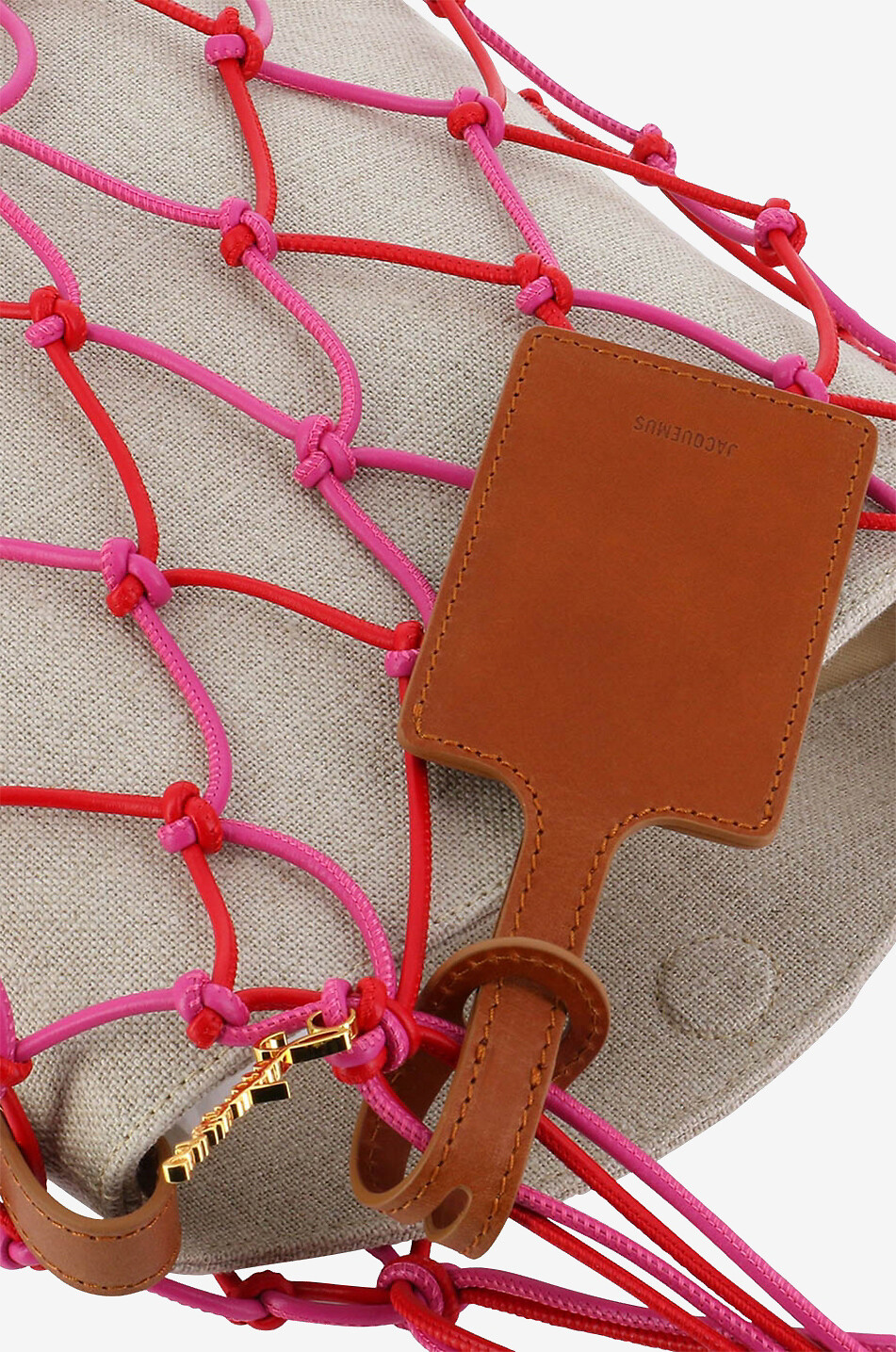 JACQUEMUS Bucket-Tasche aus Canvas und Leder Le Petit Filet Pralu Damen BUNT 5