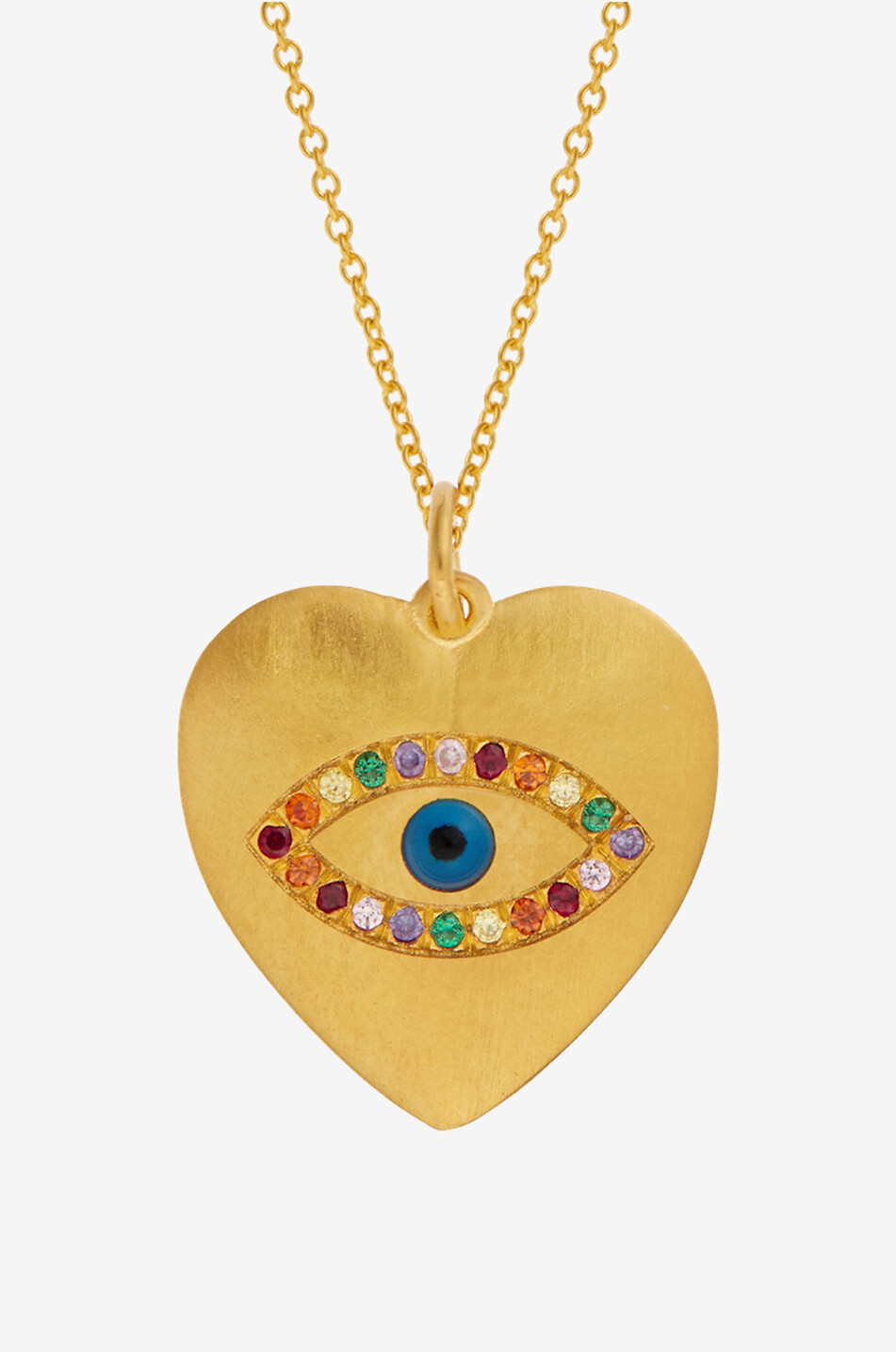 EYE M BY ILEANA MAKR Goldene Halskette Eye Heart Rainbow Damen GOLDEN 4