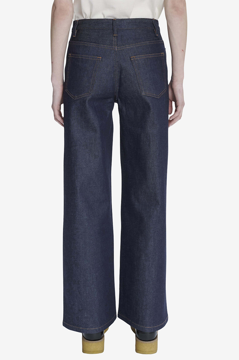 A.P.C. Dunkle weite Jeans mit hoher Taille Elisabeth Indigo Damen DUNKELBLAU 4