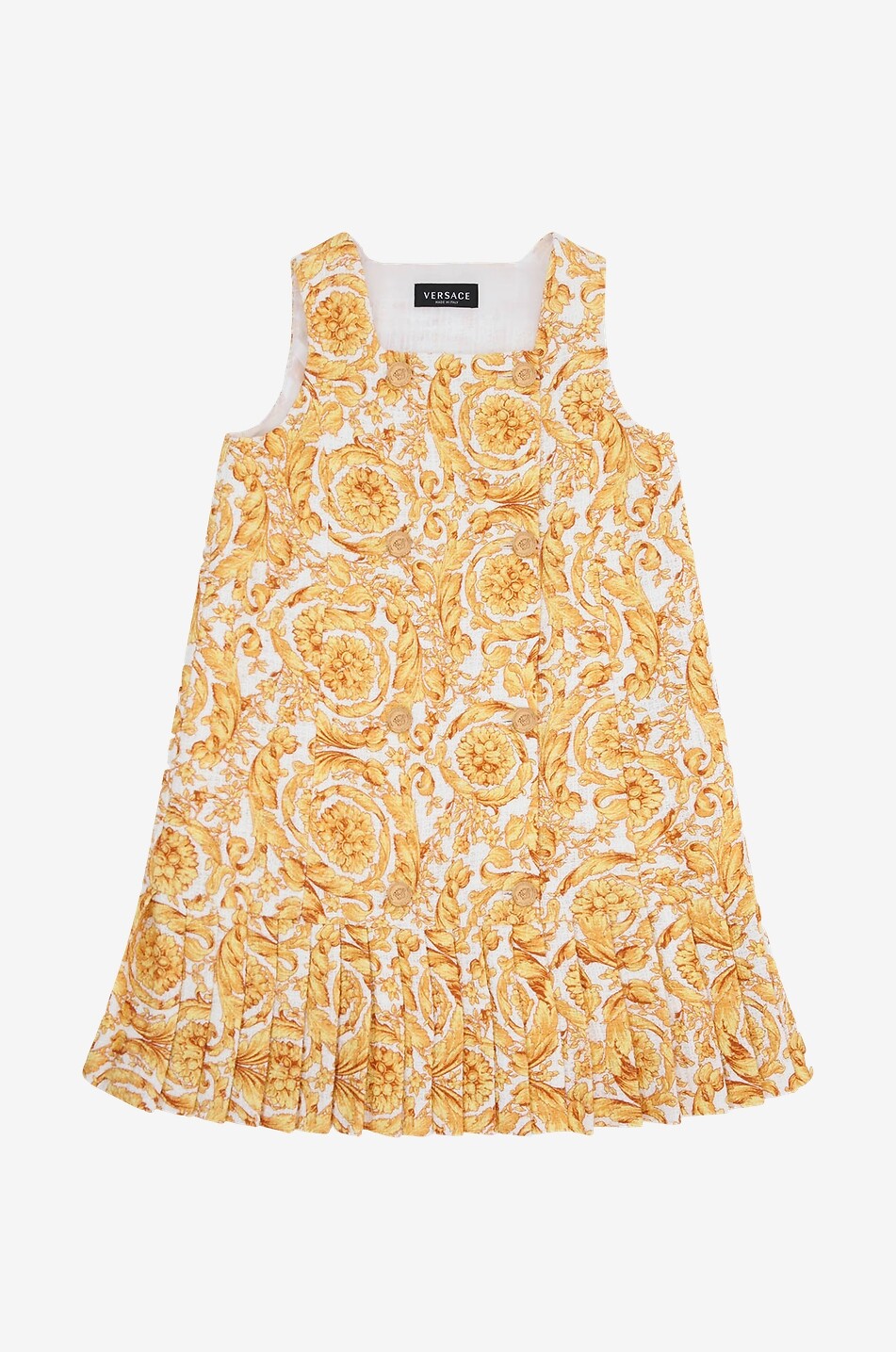 Robe à bretelles fille en tweed Medusa Barocco