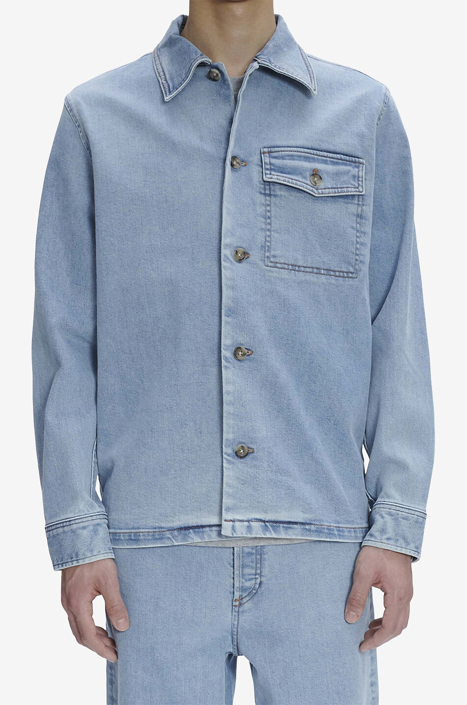 Pierre embroidered denim shirt jacket