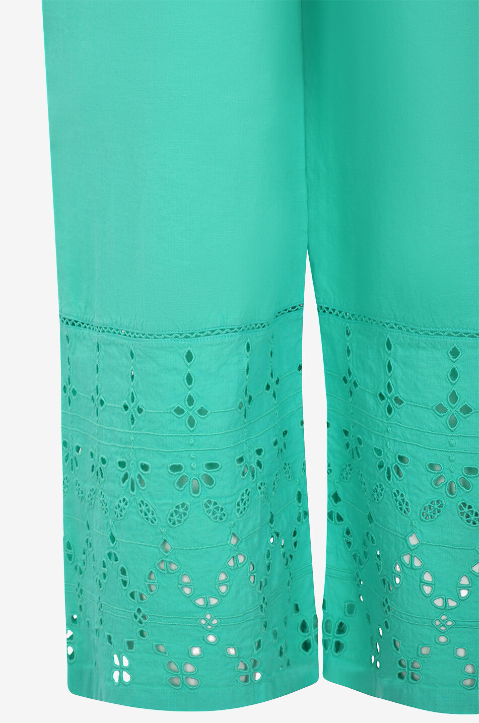 120% LINO Pantalon droit en lin Femme VERT MOYEN 3