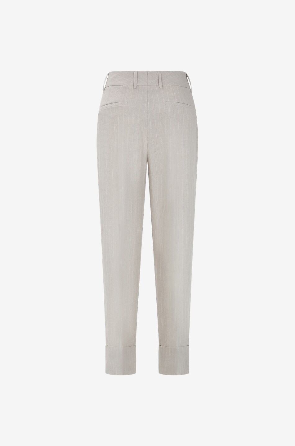 SLOWEAR Weite Leinen-Nadelstreifenhose Arlys Damen MITTELGRAU 2