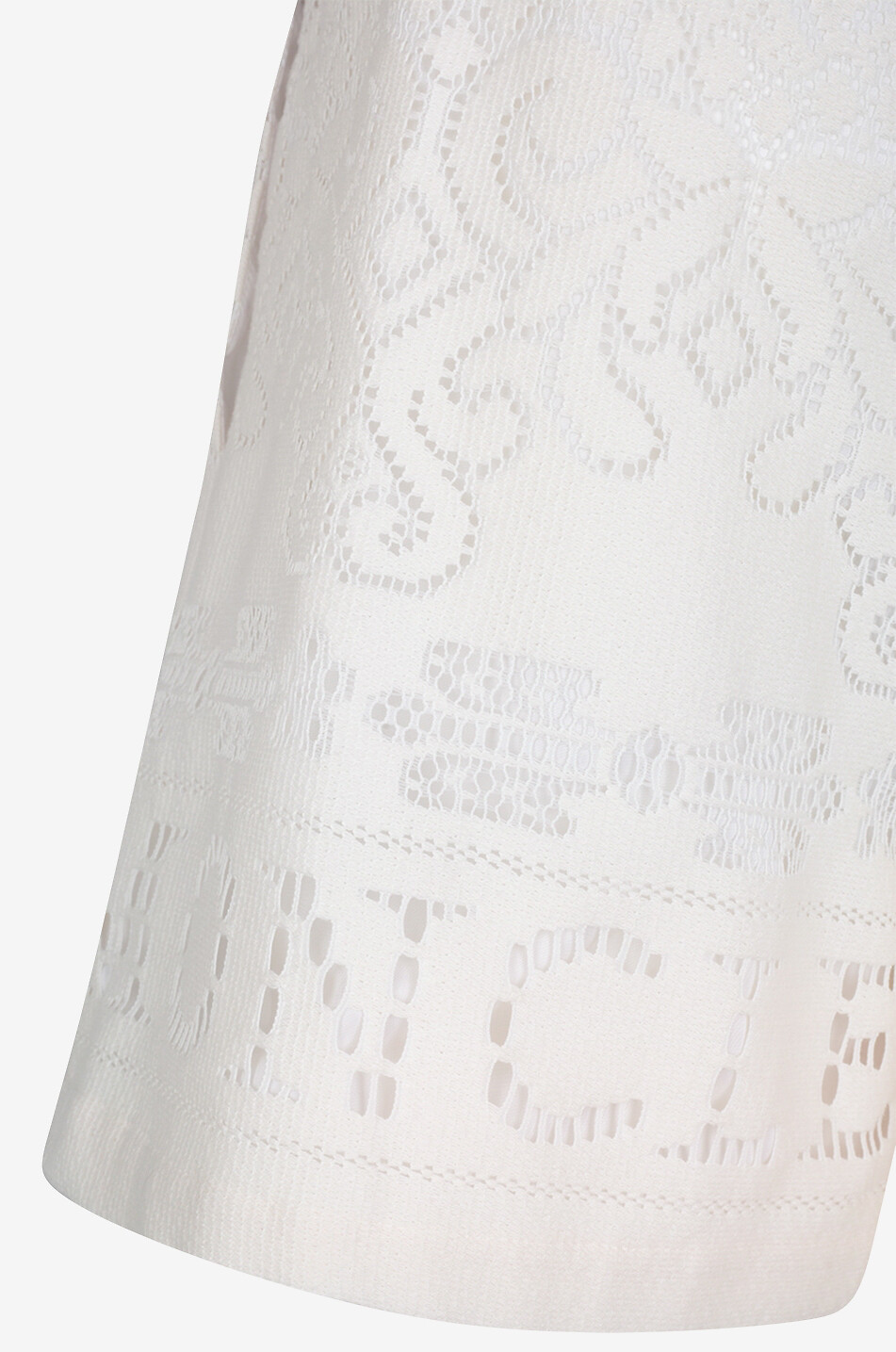 MONCLER Short large taille haute en dentelle Femme BLANC CASSE 3