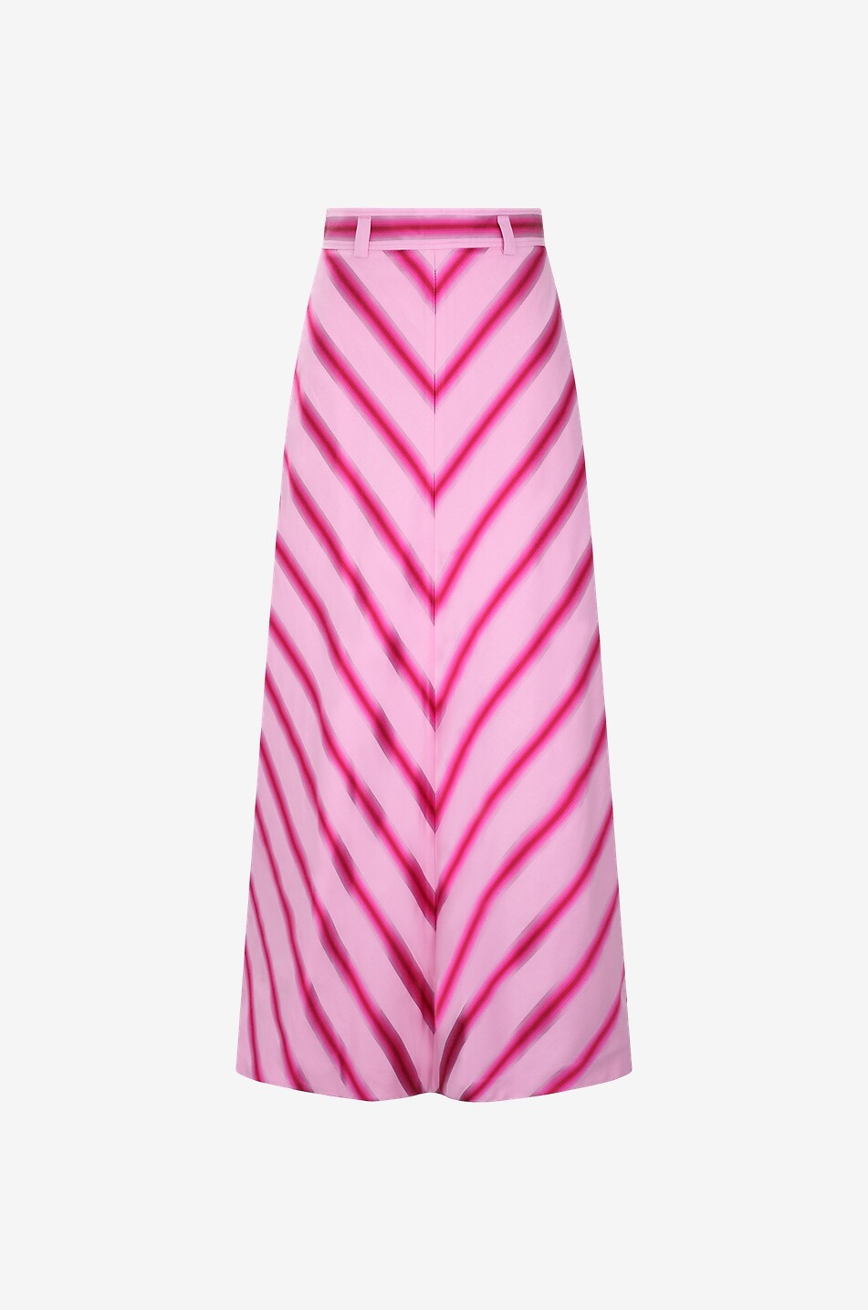 Jupe longue évasée en jacquard à chevrons