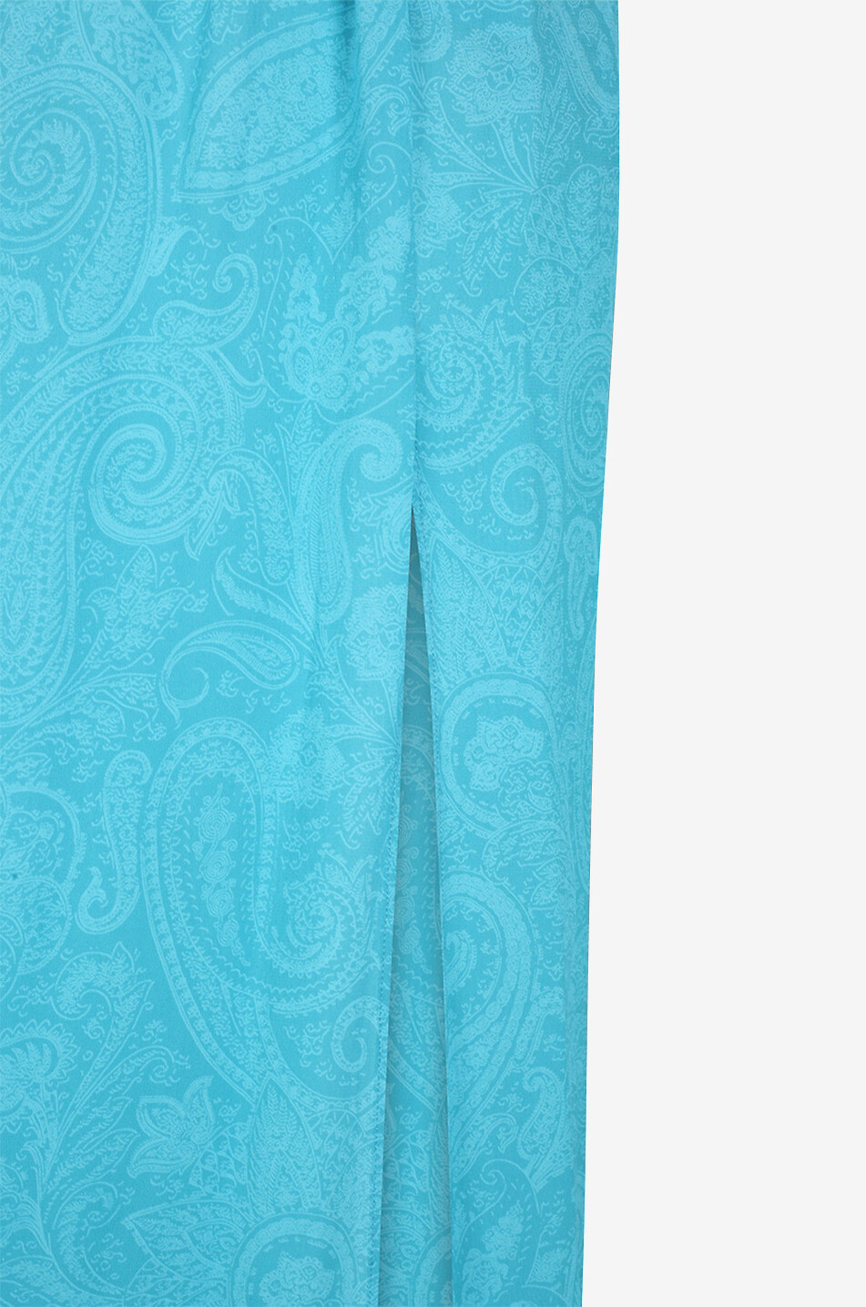 Paisley printed fluid wide-leg trousers