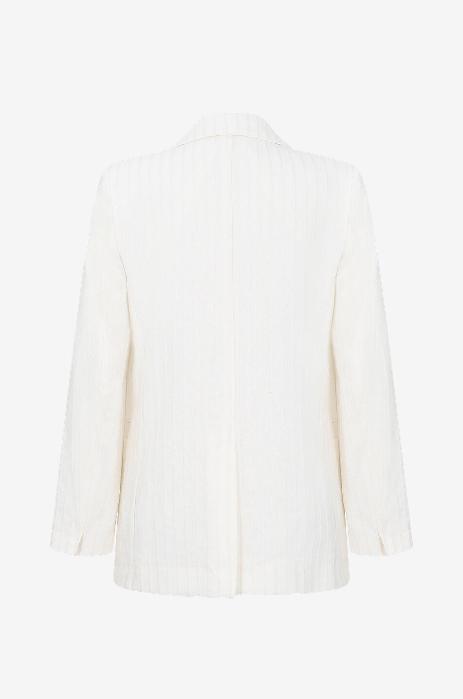 Blazer en coton et lin mélangés à rayures