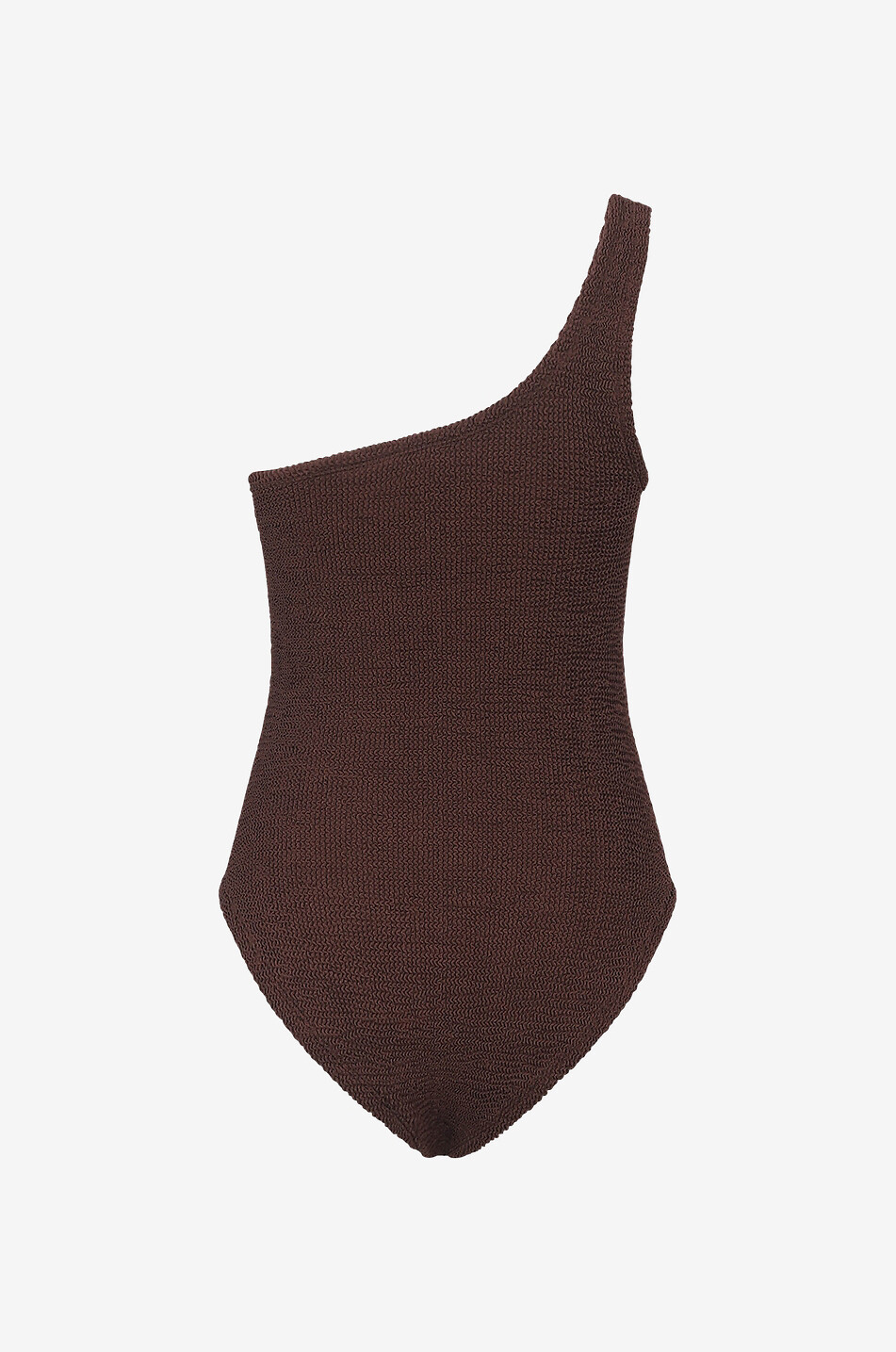 HUNZA G Nancy assymetric swimsuit Women DARK BROWN 2