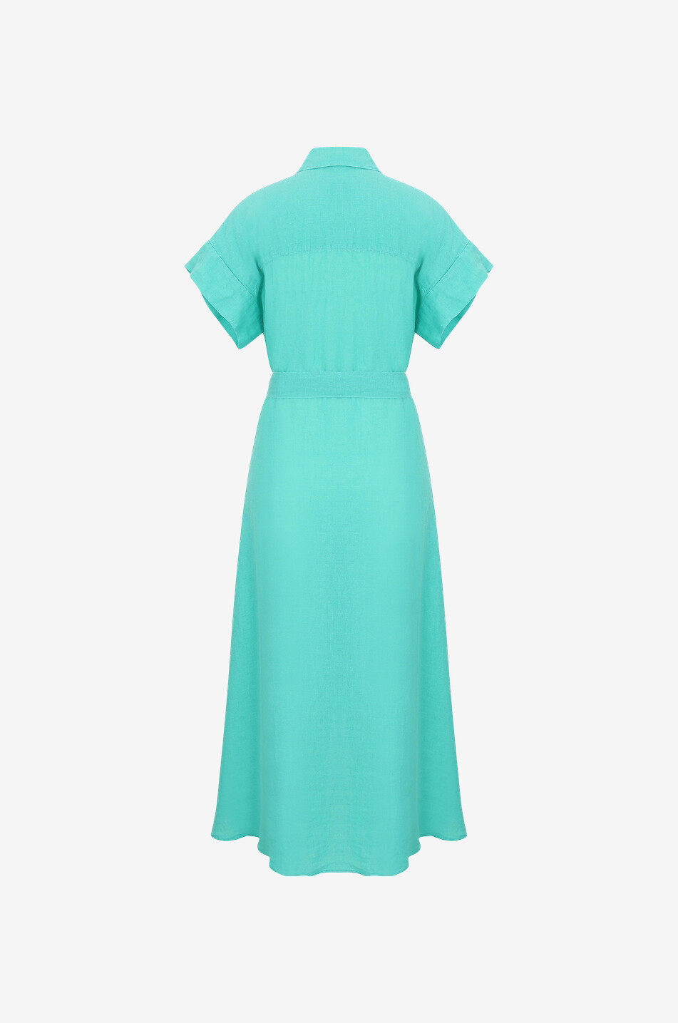 Robe-chemise midi en lin