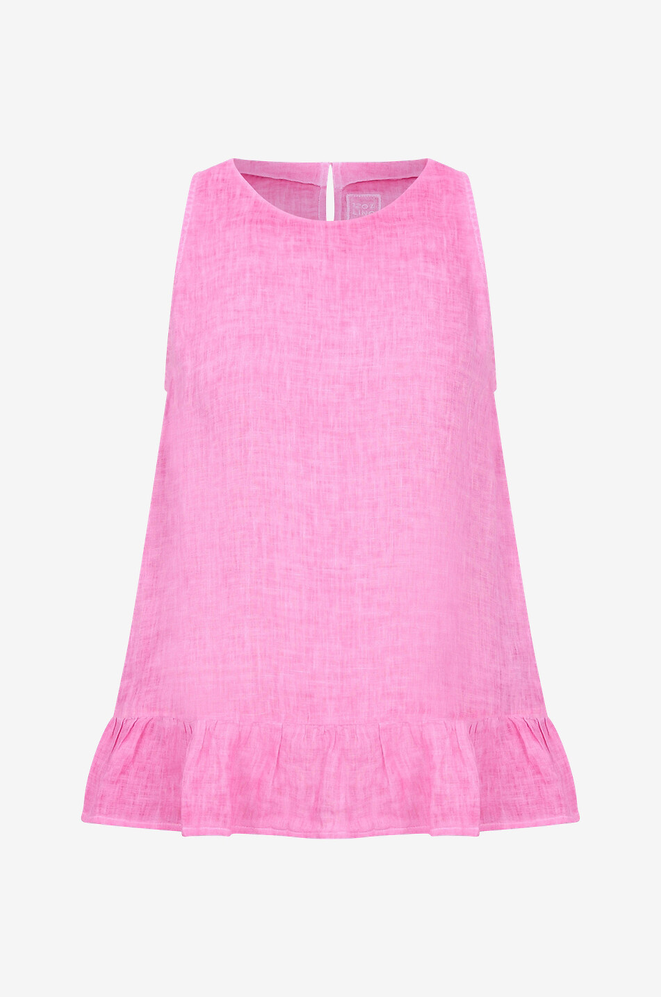 Linen sleeveless A-line top