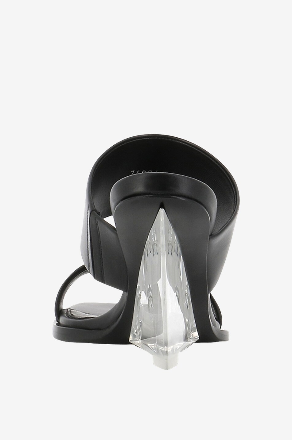 Mules compensées en cuir lisse Shard 80